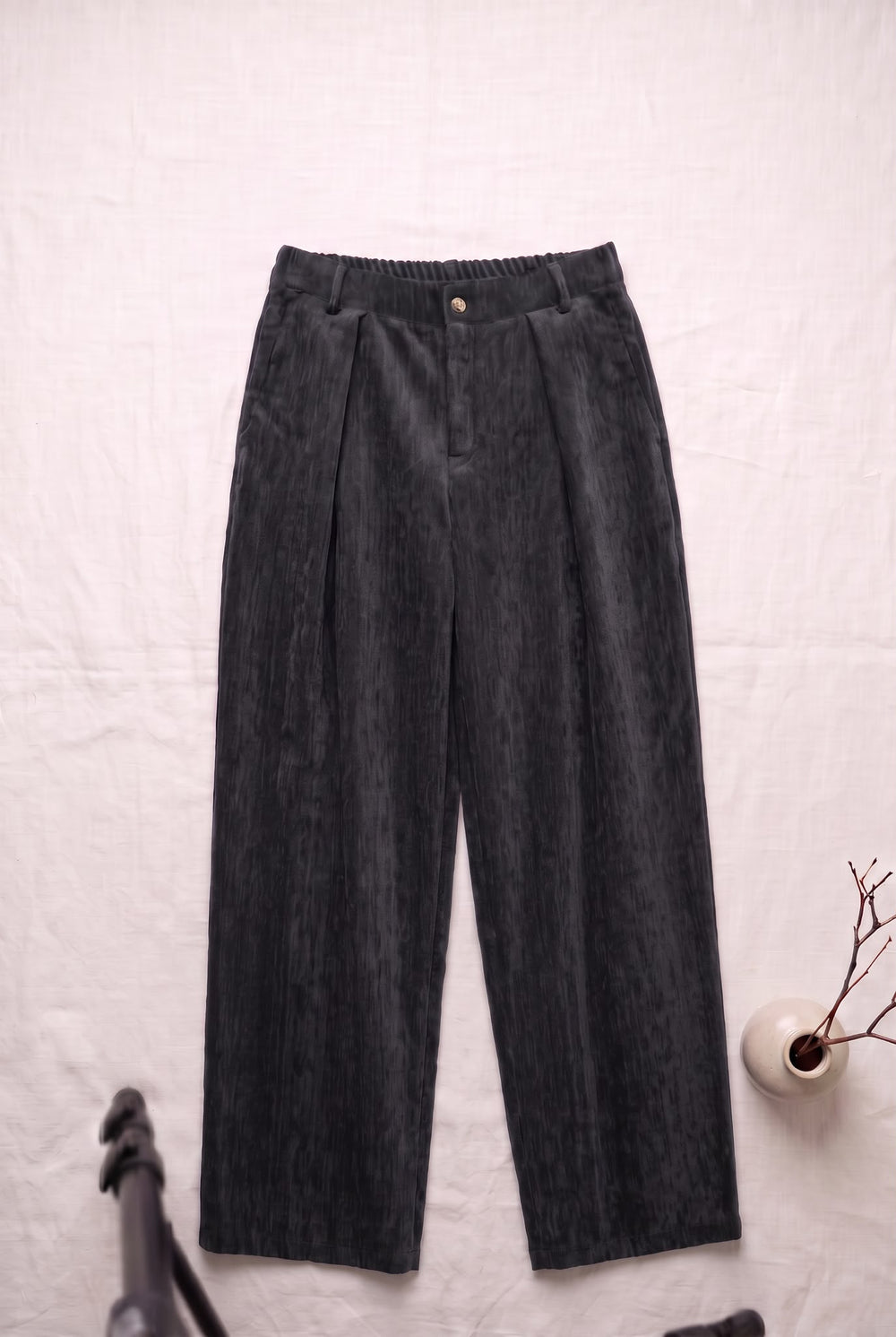 Pantalon Large en Velours
