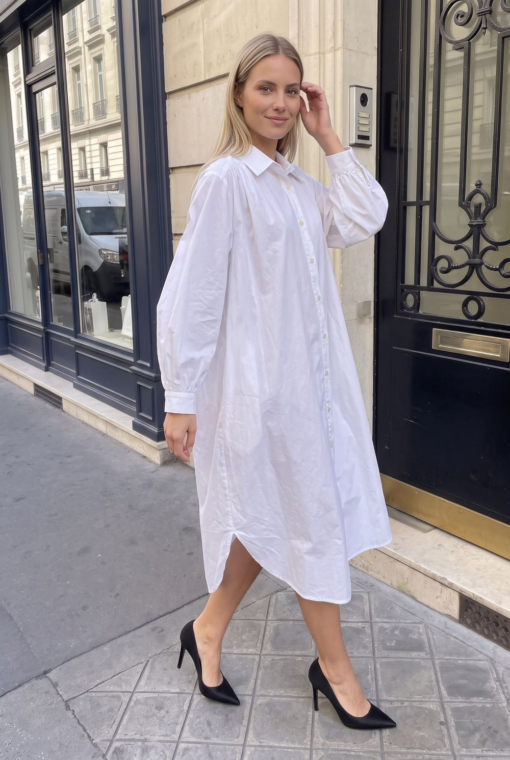 Robe Popeline de Coton Longue