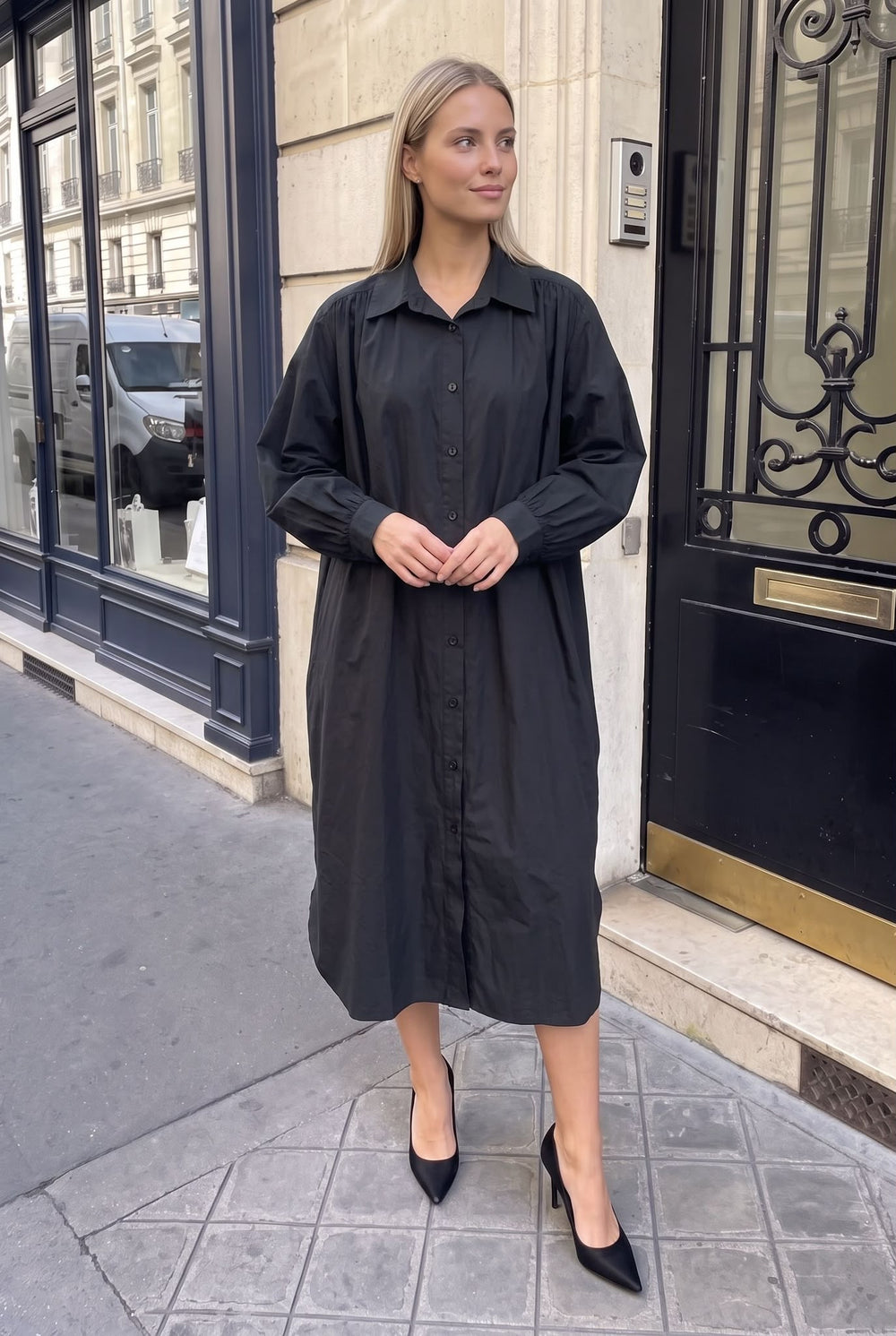 Robe Popeline de Coton Longue