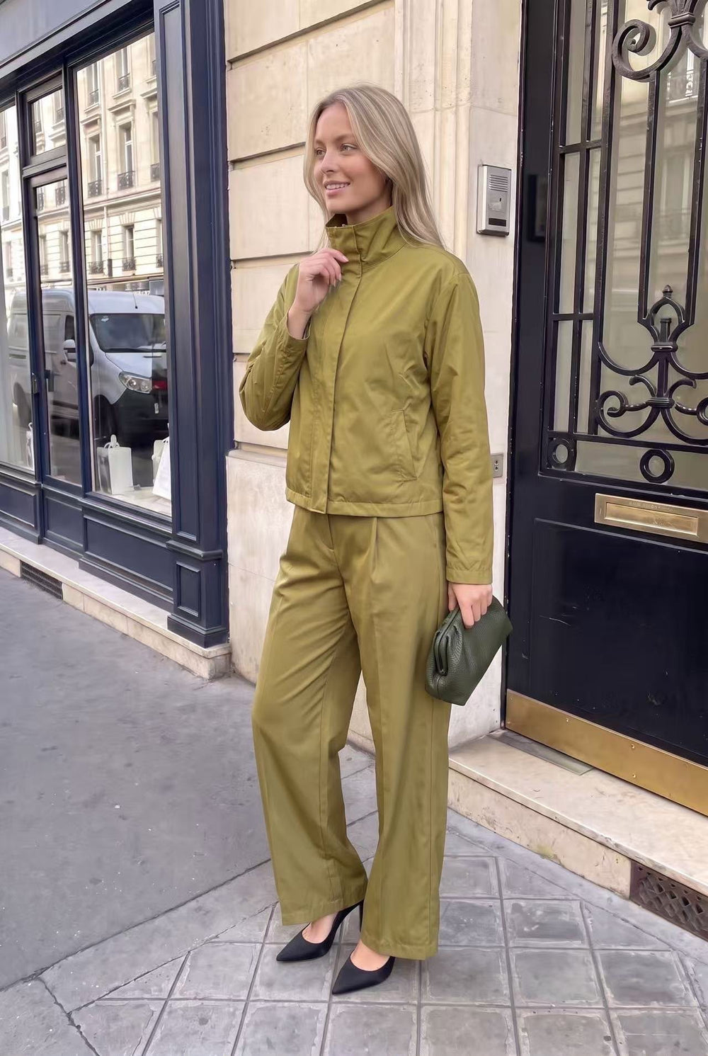 Veste Zippée Col Montant