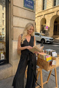 Pantalon En Lin Froufou Porté Avec Le Haut27385