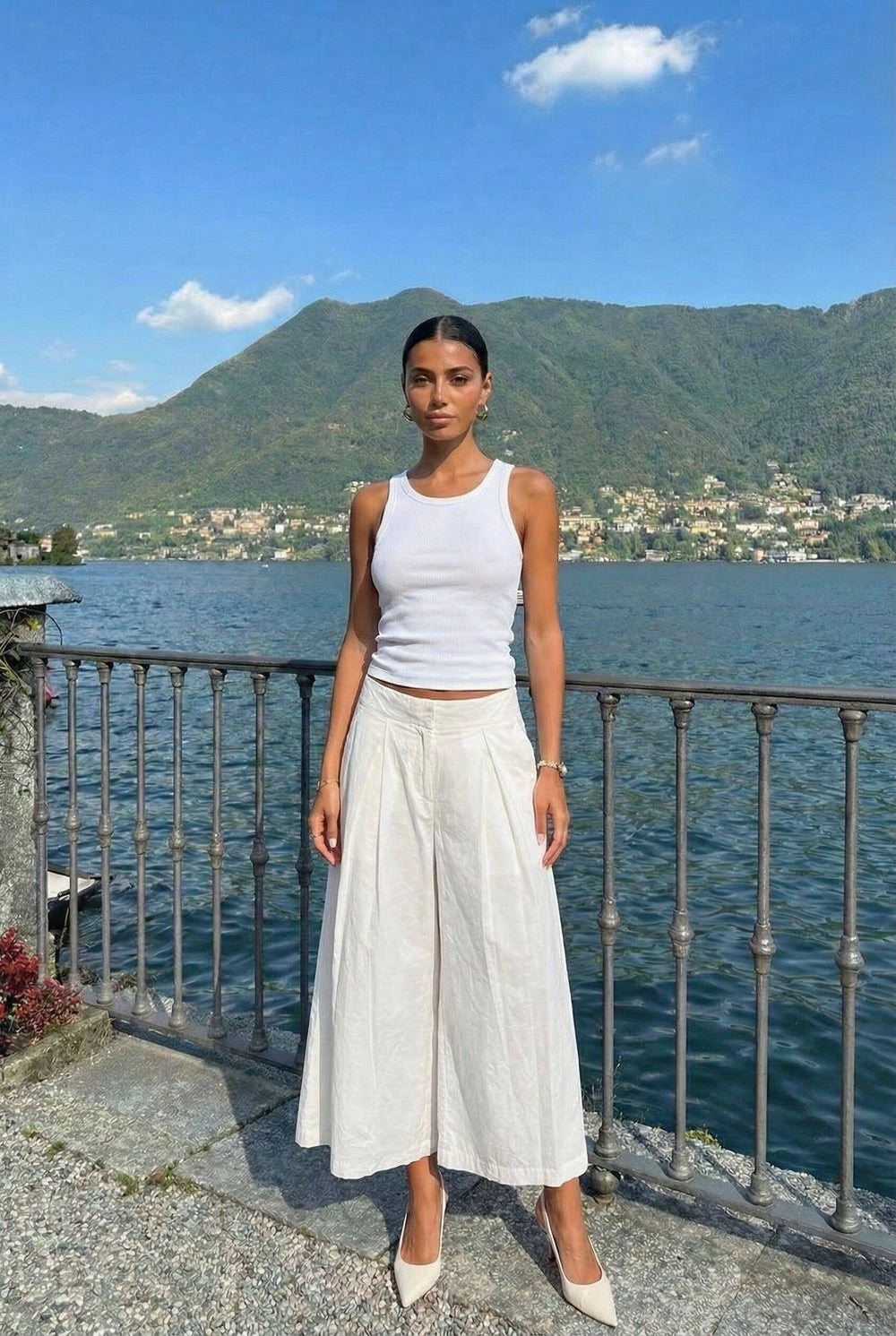 Pantalon Oversize En Coton De Popeline