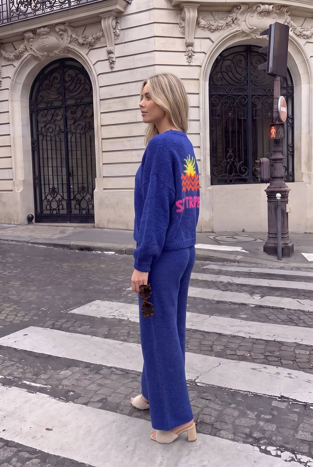 Pull Laine/Acrylique boutonné motif St Tropez - INCERTAINES