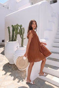 Robe Genoux Froufrou En Coton