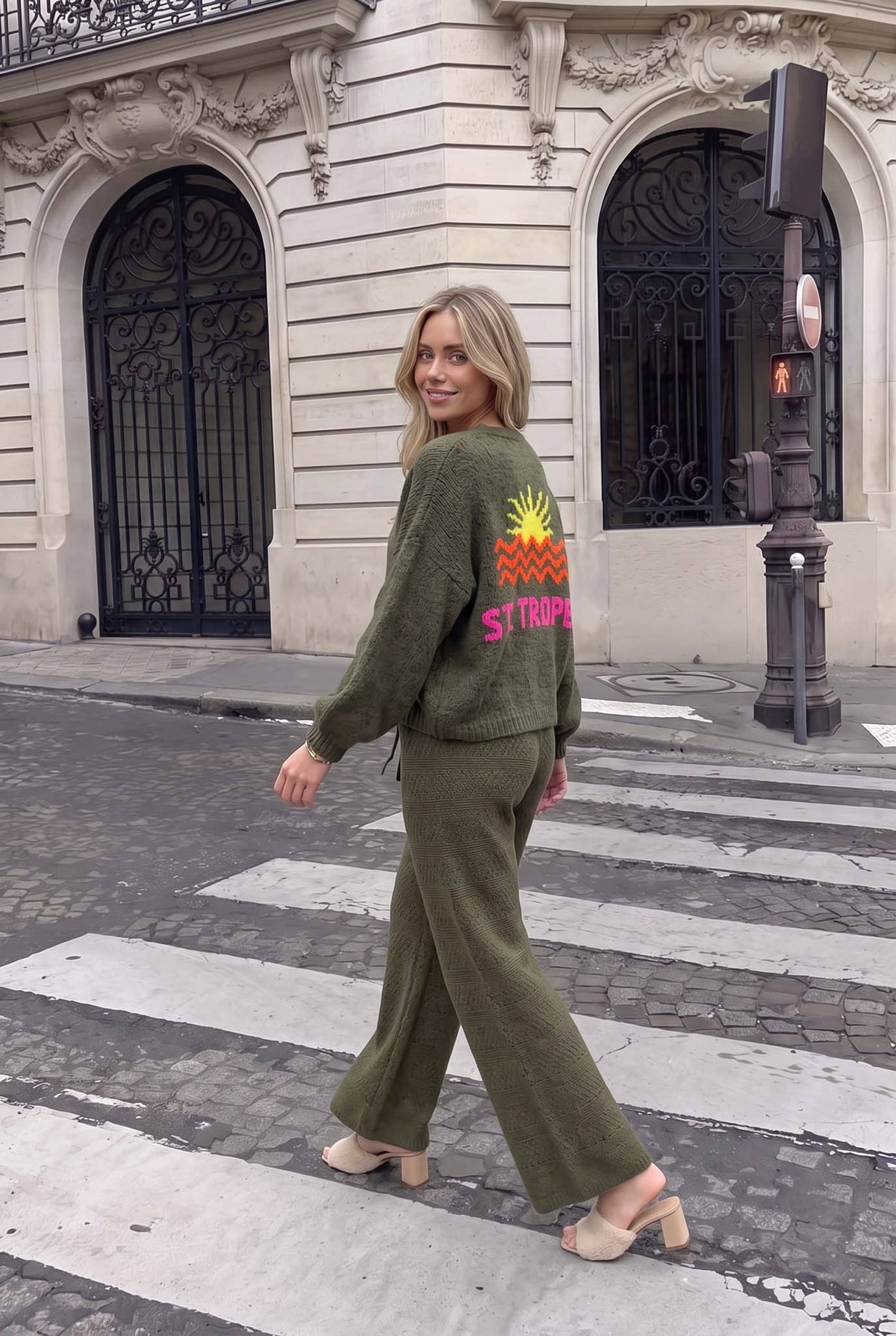 Pull Laine/Acrylique boutonné motif St Tropez - INCERTAINES