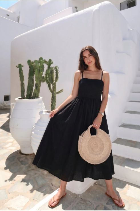 Robe En Coton Papillon Au Dos