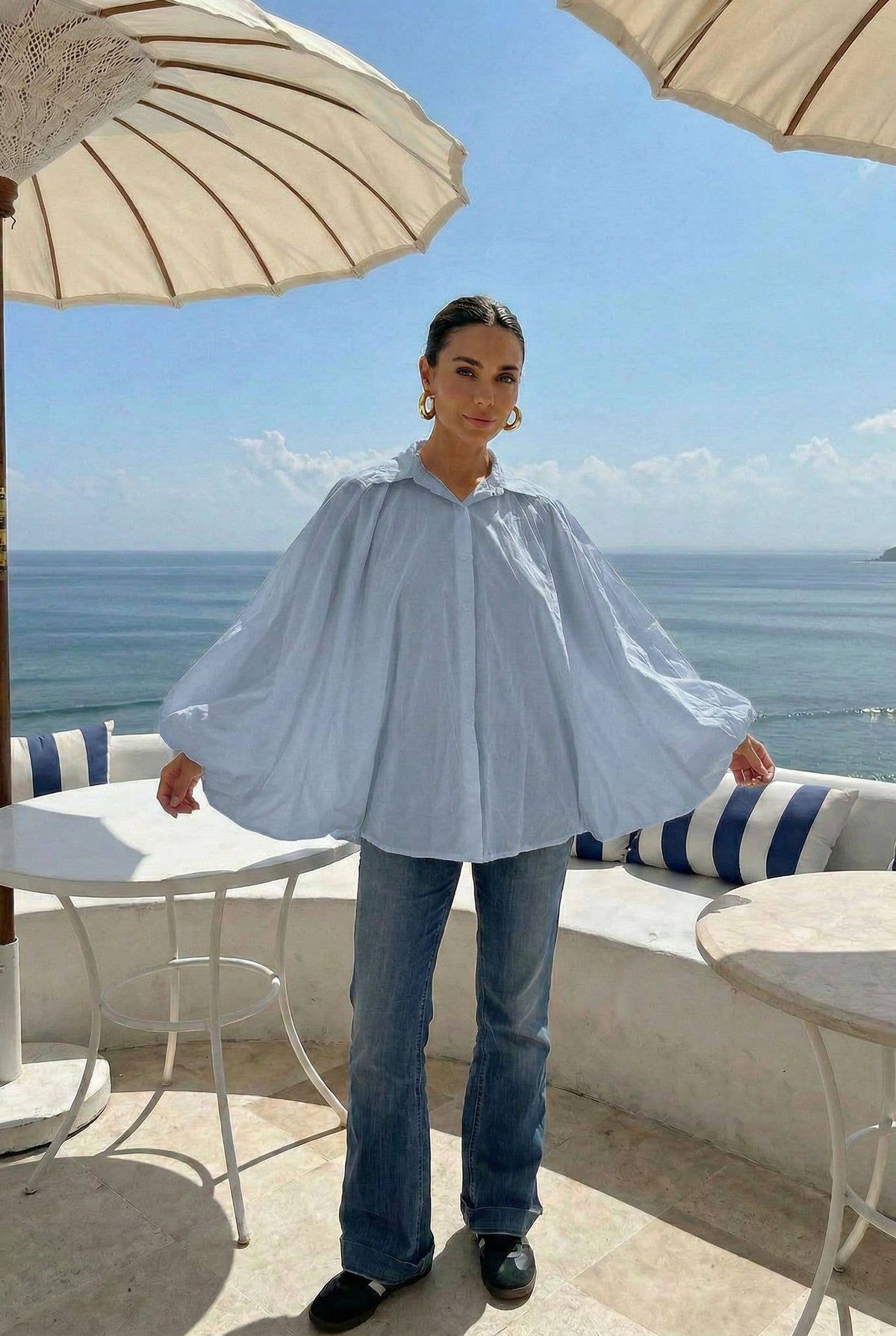 Chemise Oversize Manche Bouffante