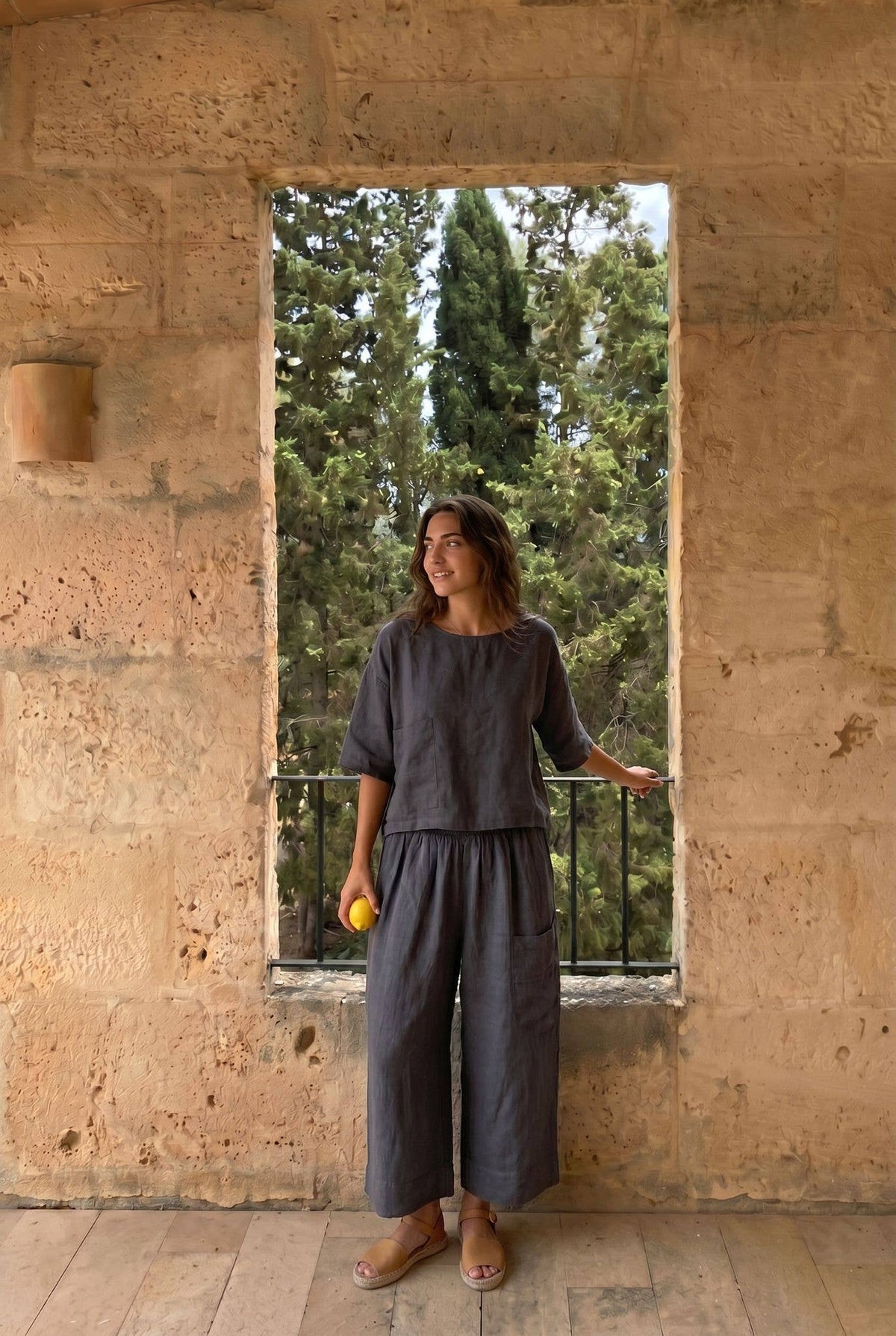 Pantalon Oversize Porté Avec Le Haut26747 Vendu Séparément