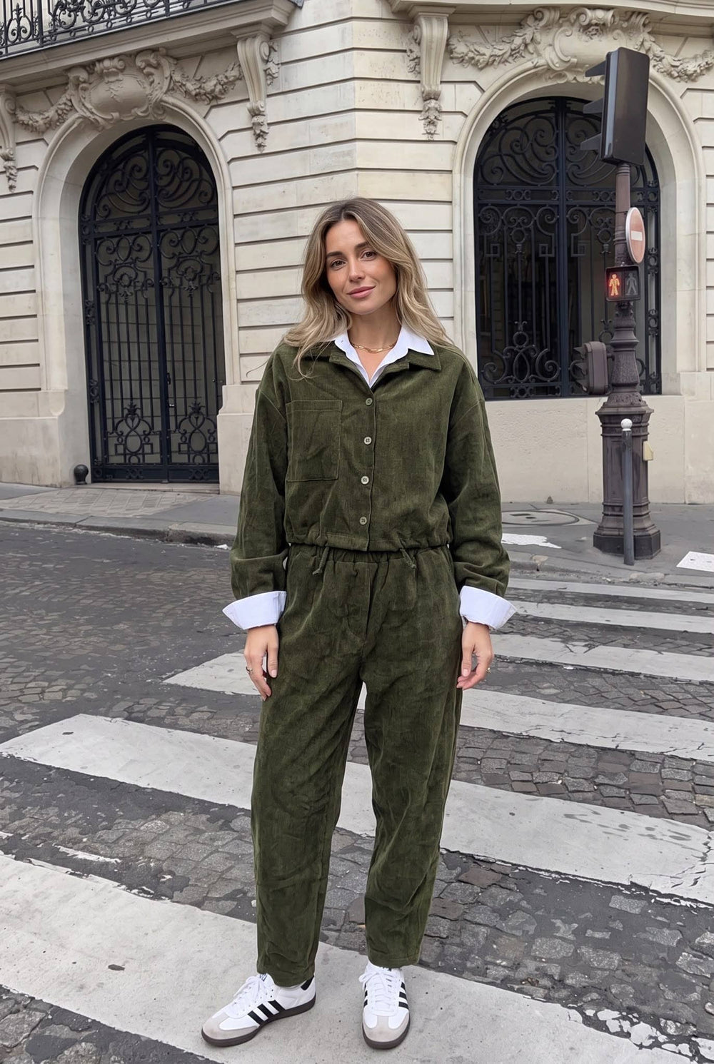 Veste Velours Cordon Serrage