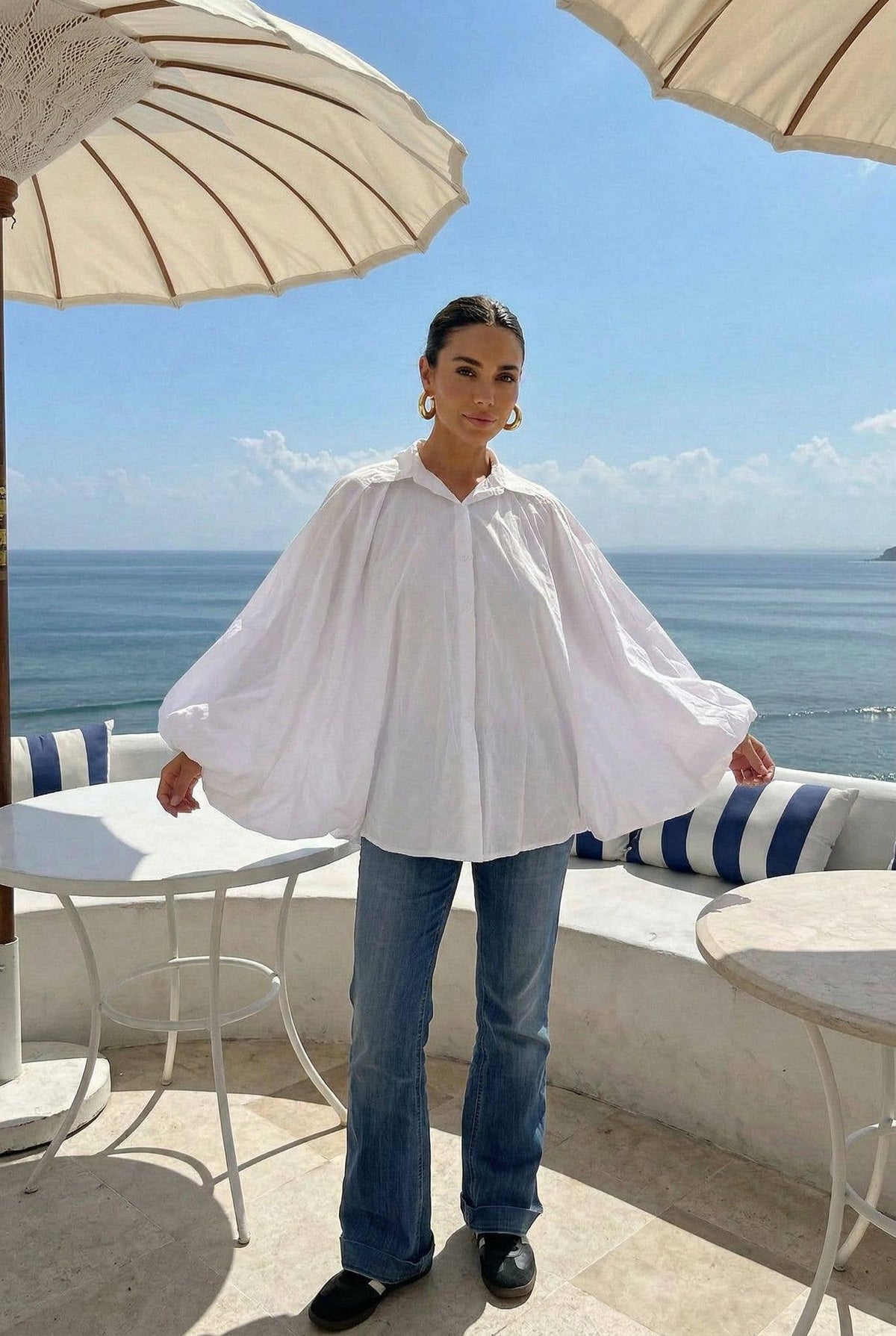 Chemise Oversize Manche Bouffante