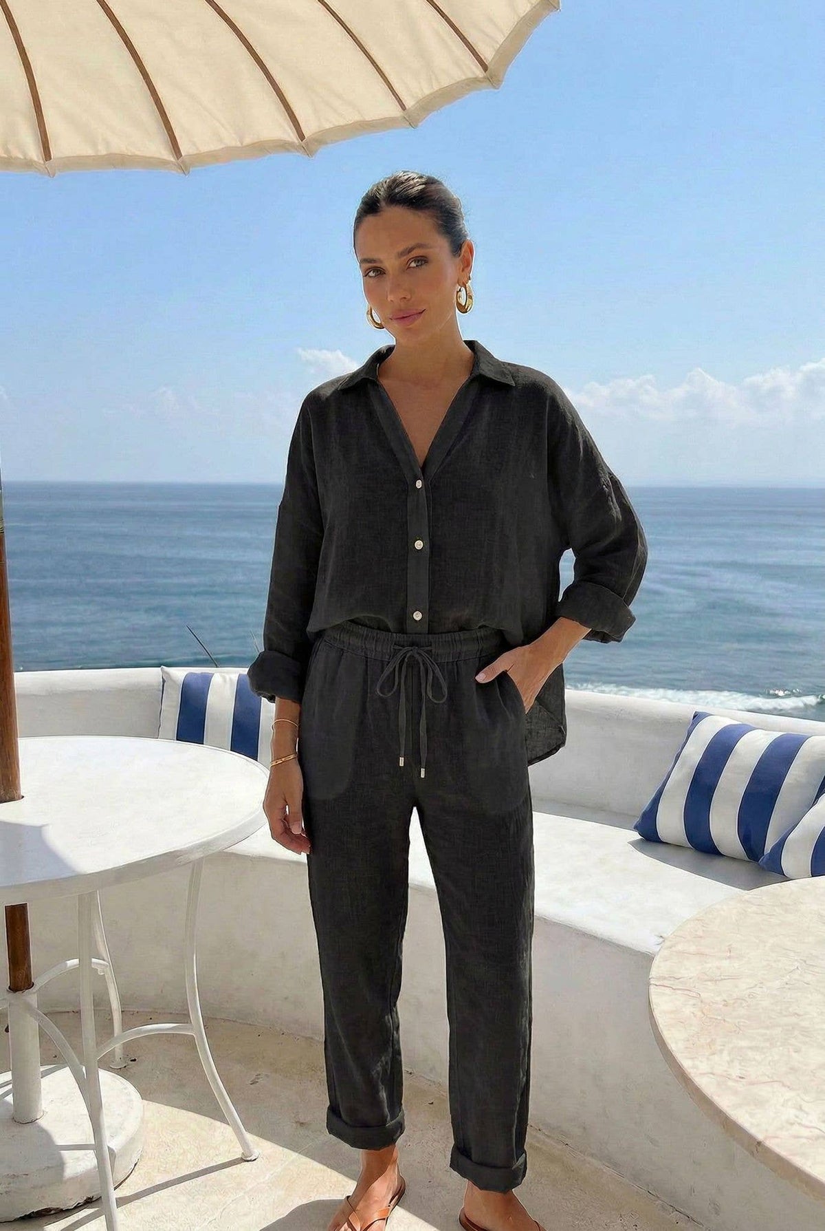 Chemise20984 Oversize En Lin