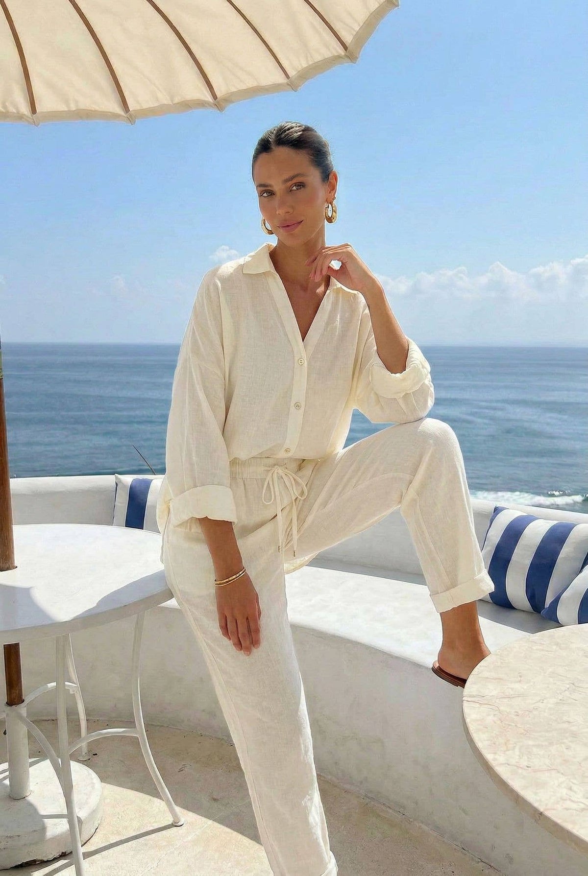Chemise20984 Oversize En Lin