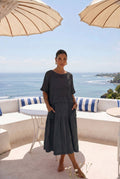 Robe Longue Broderie Porté Avec Le Haut23855