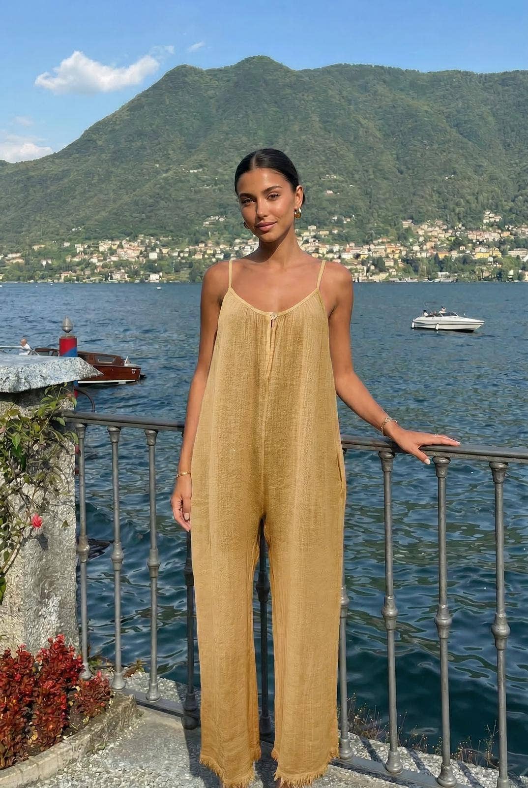Combinaison Oversize En Coton/Lin