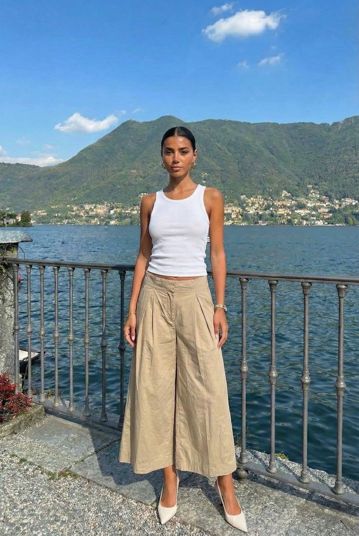Pantalon Oversize En Coton De Popeline