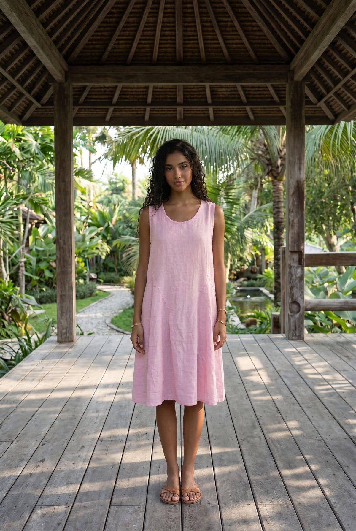 Robe Genoux En Lin #5