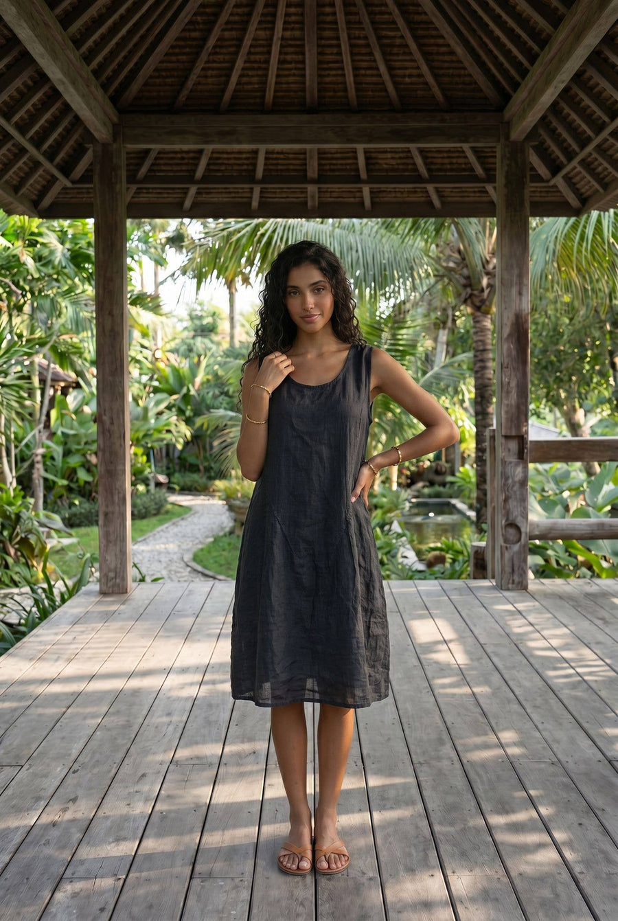 Robe Genoux En Lin #5