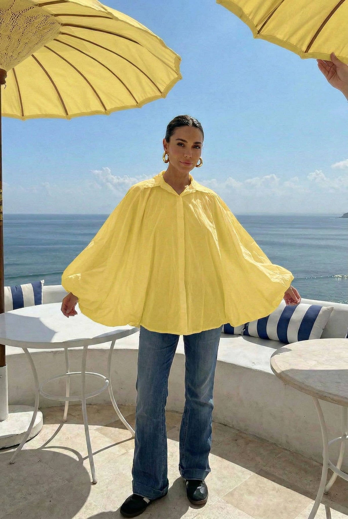Chemise Oversize Manche Bouffante