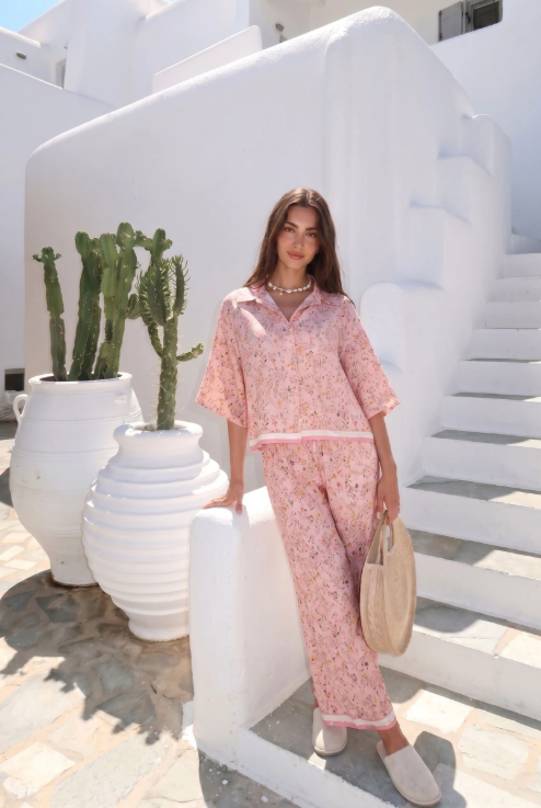 Chemise Imprimé Porté Avec Le Pantalon14018 Vendu Séparément