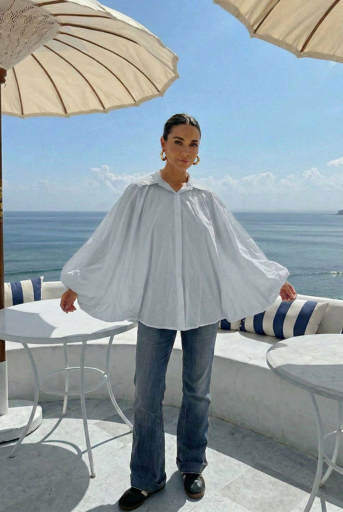 Chemise Oversize Manche Bouffante
