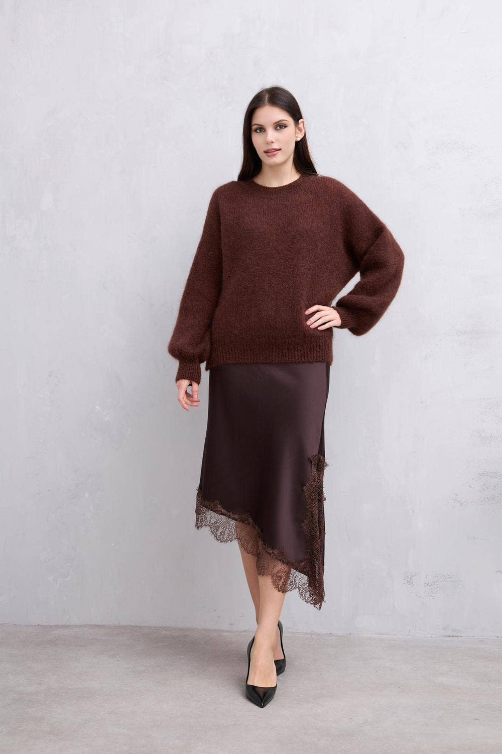 Pull Manche Longue En Mohair