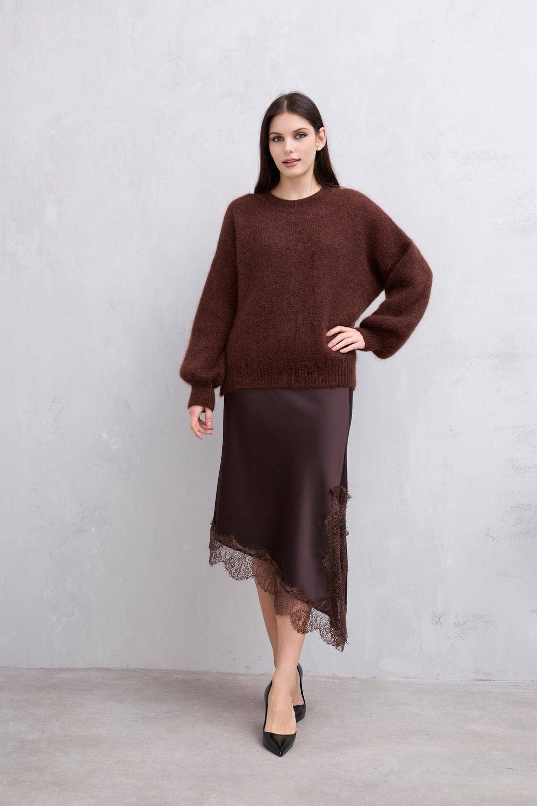 Pull Manche Longue En Mohair