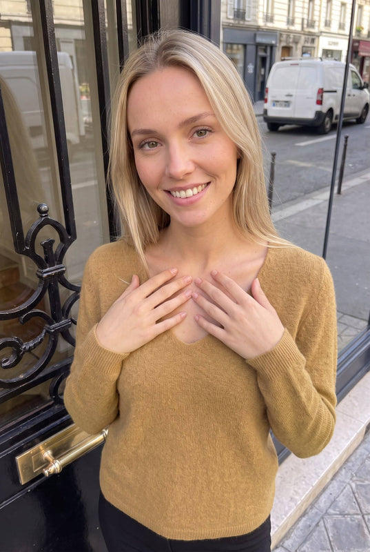 Pull en Maille Col V