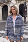 Veste Laine Long Col Montant Poches - INCERTAINES