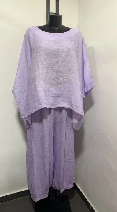 Haut En Lin Oversize Porté Avec Le Pantalon27333 Vendu Sépar