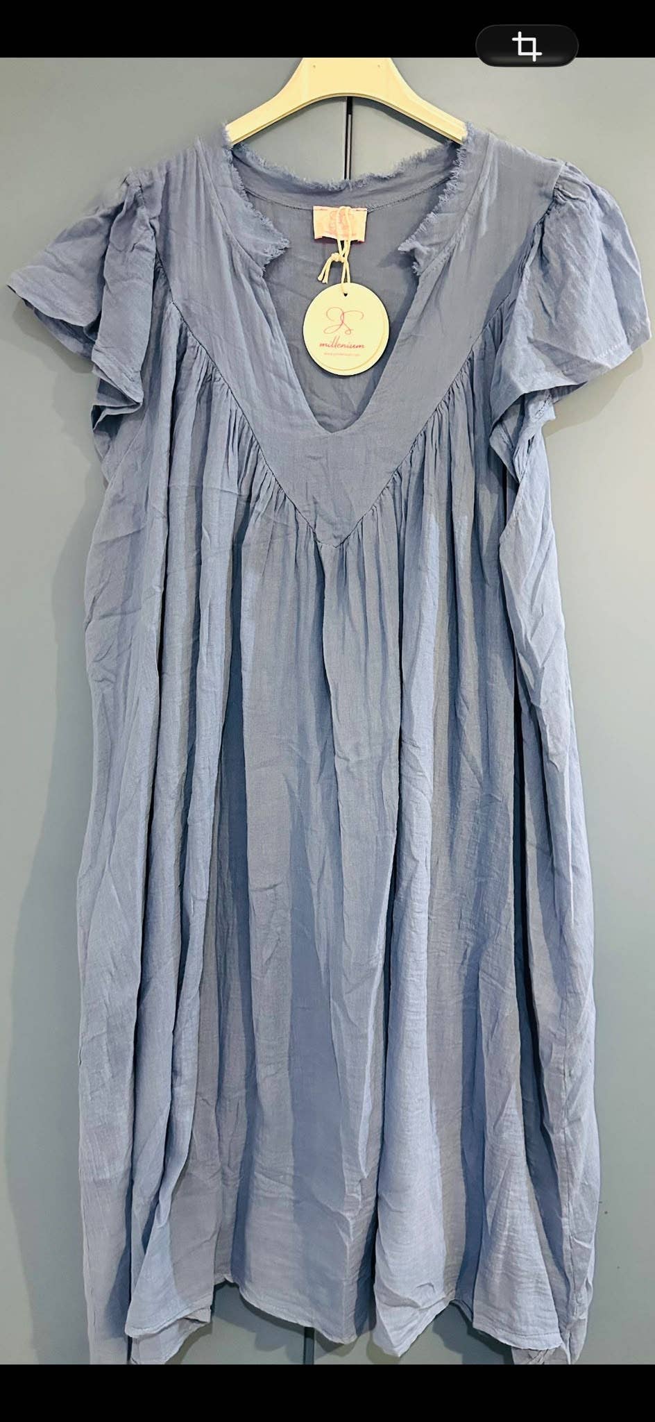 Robe Genoux Froufrou En Coton
