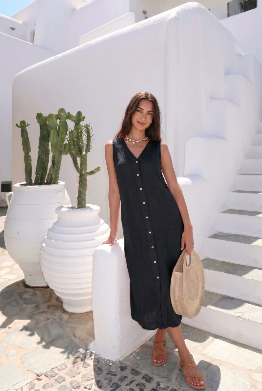 Robe Longue Boutonnée