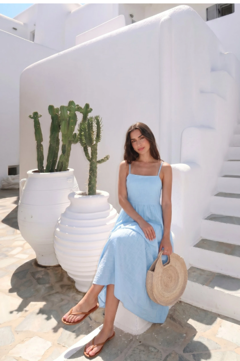 Robe En Coton Papillon Au Dos