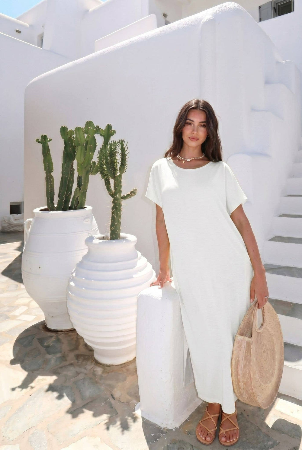 Robe Dos Nu En Coton