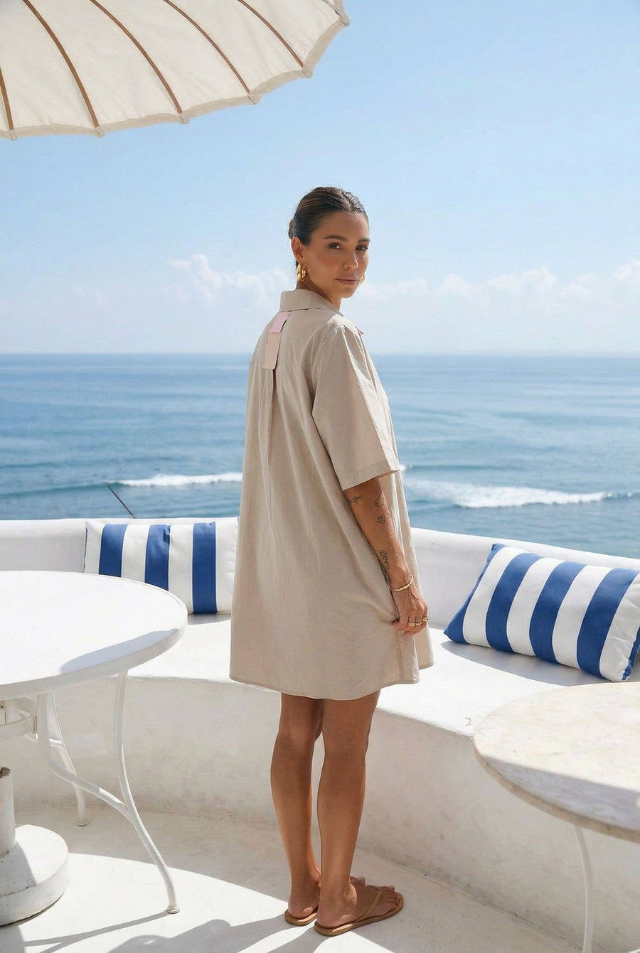Robe Genoux En Popeline #2