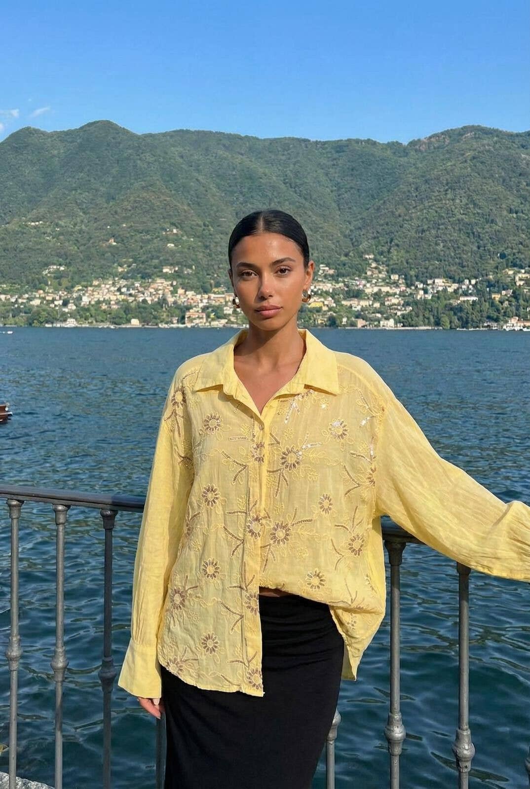 Chemise Brodée Manche Longue