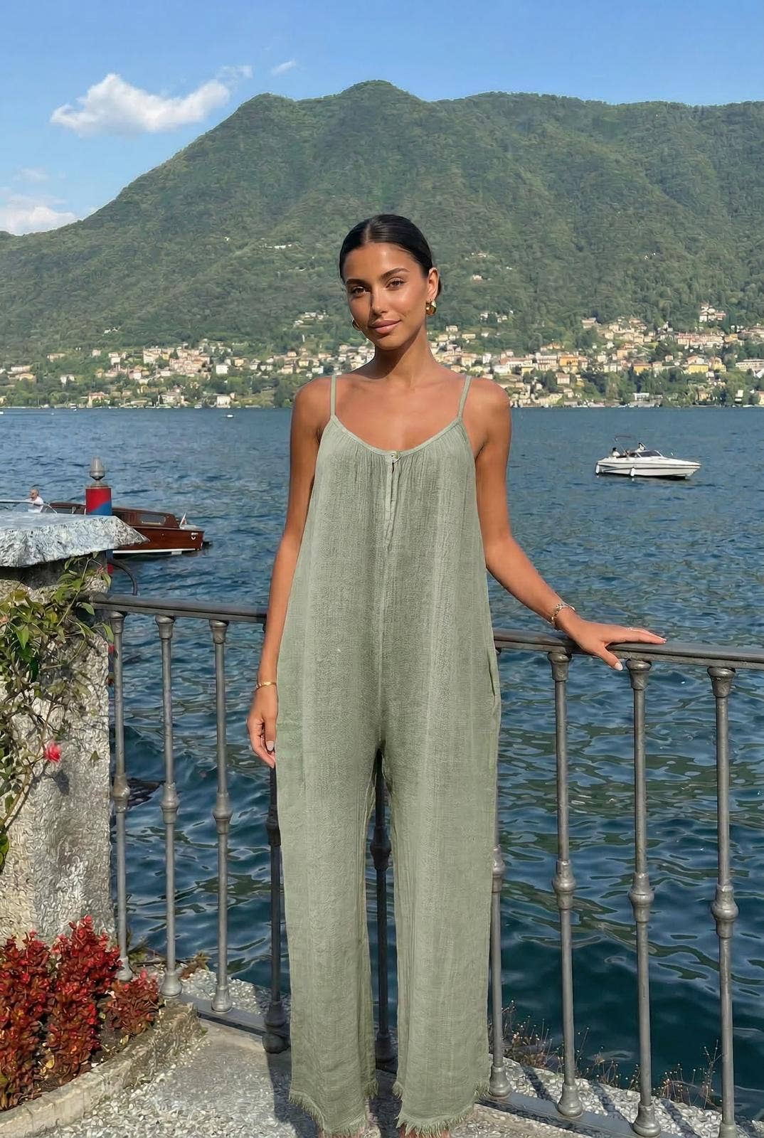 Combinaison Oversize En Coton/Lin
