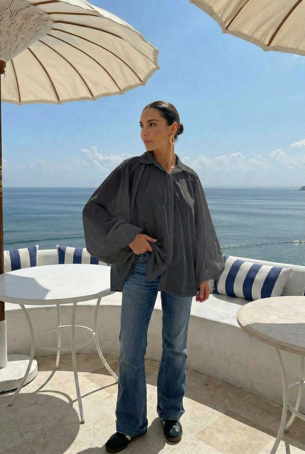 Chemise Oversize Manche Bouffante