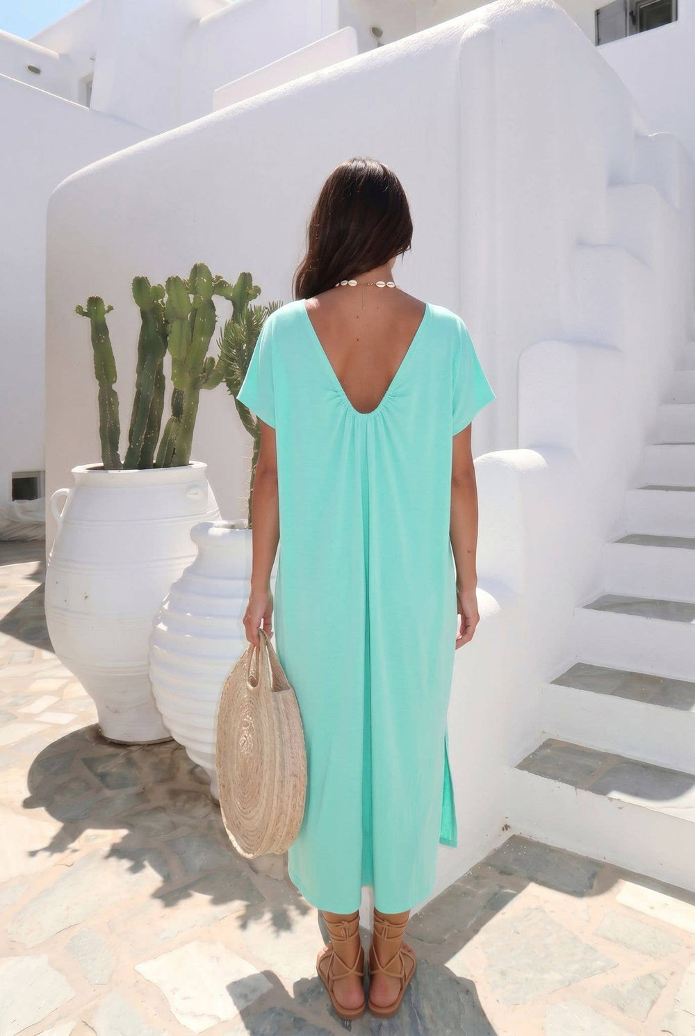 Robe Dos Nu En Coton