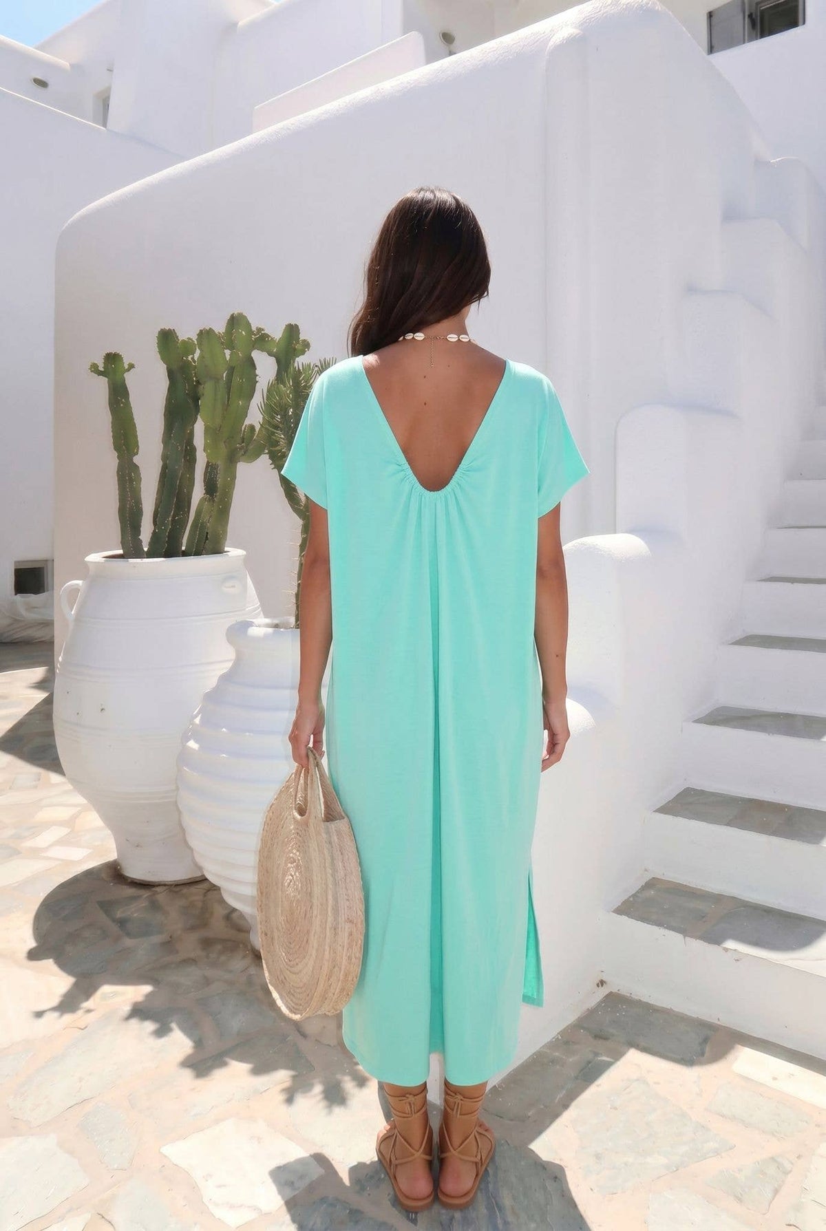 Robe Dos Nu En Coton