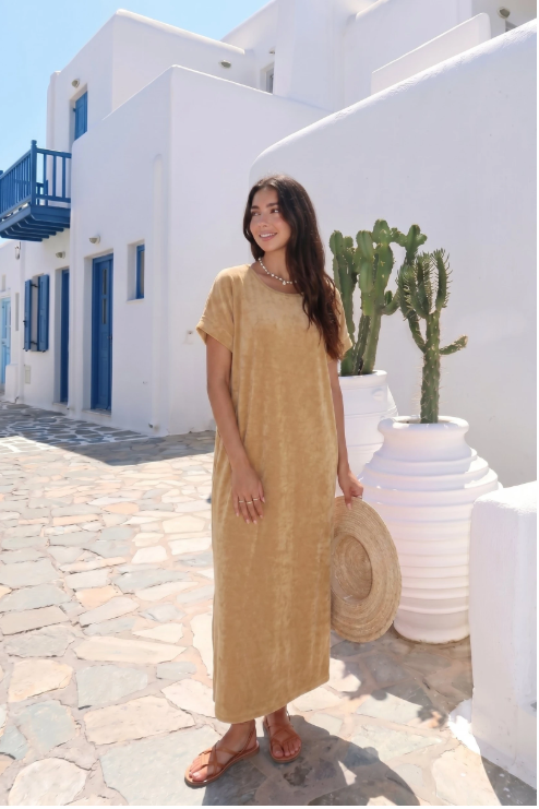 Robe En Eponge Fendue