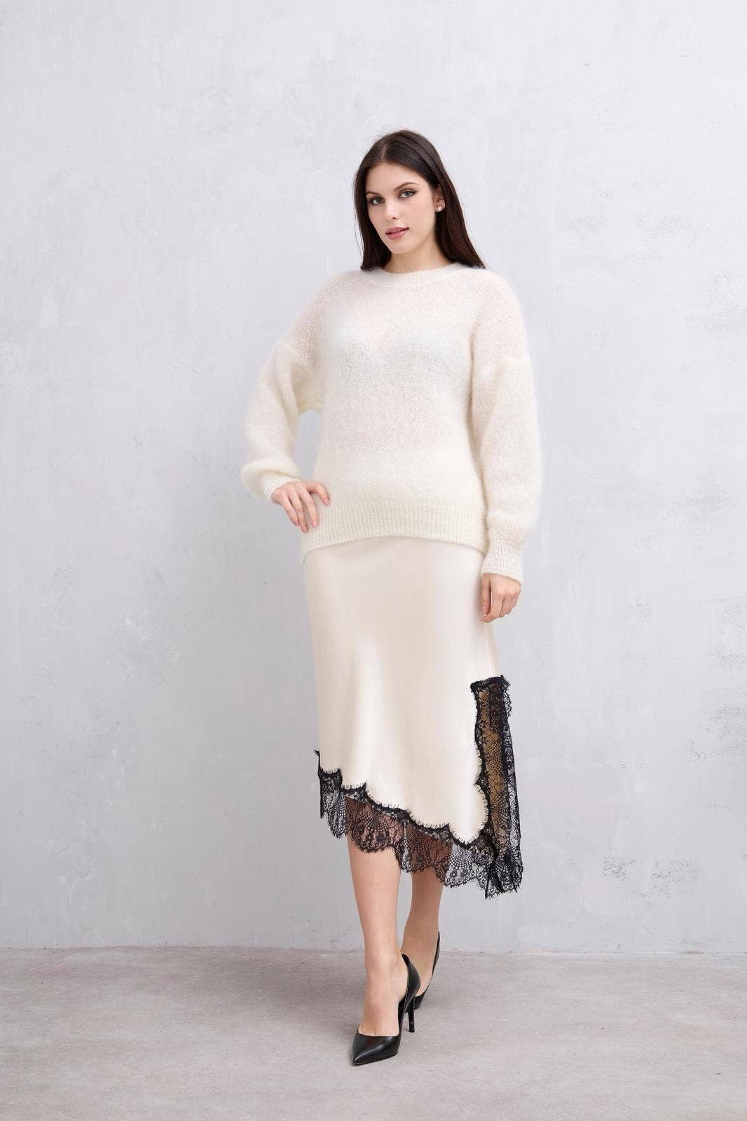 Pull Manche Longue En Mohair