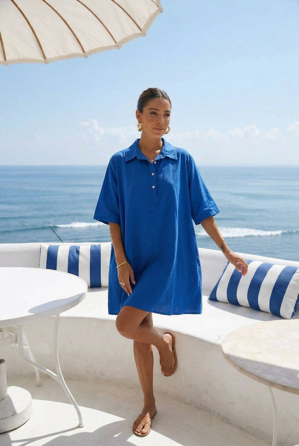 Robe Genoux En Popeline #2