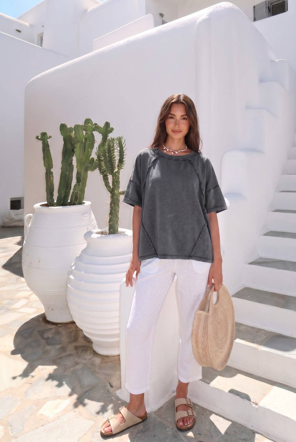 Sweat-shirt Oversize Manches Courtes – Look Casual – INCERTAINES