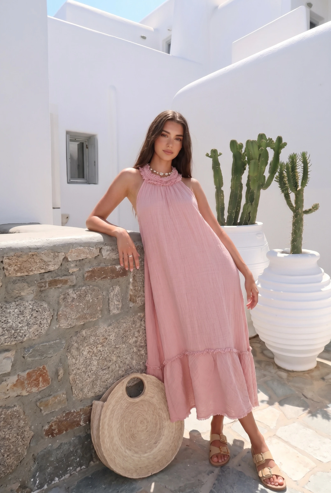 Robe Froufrou Au Col
