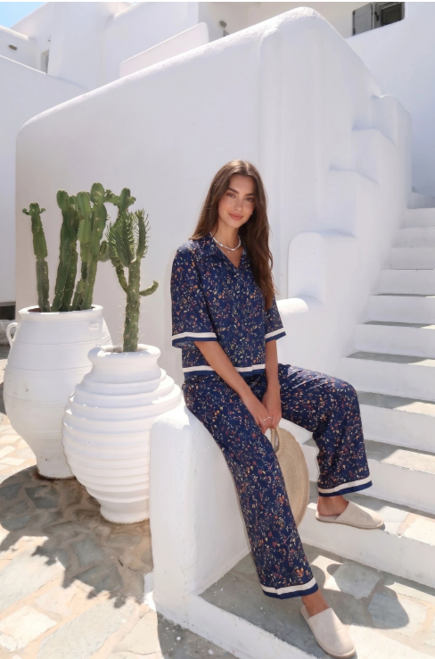 Chemise Imprimé Porté Avec Le Pantalon14018 Vendu Séparément