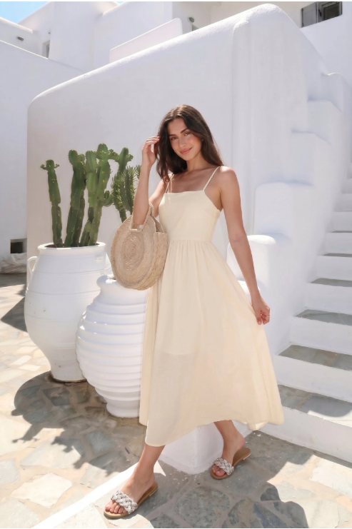 Robe En Coton Papillon Au Dos