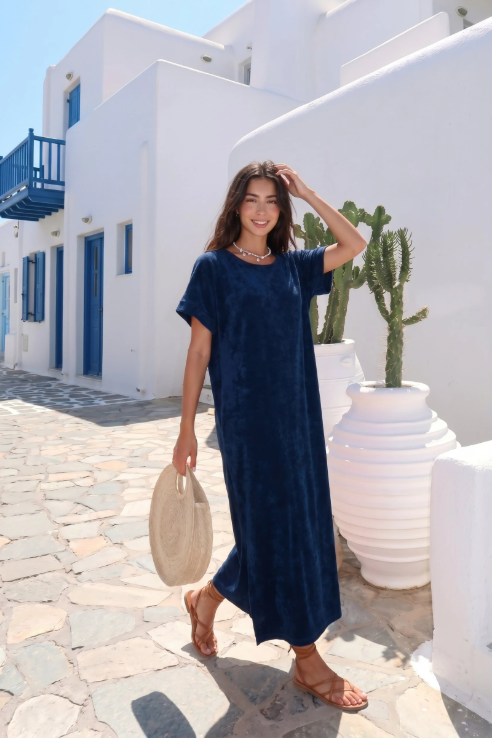 Robe En Eponge Fendue