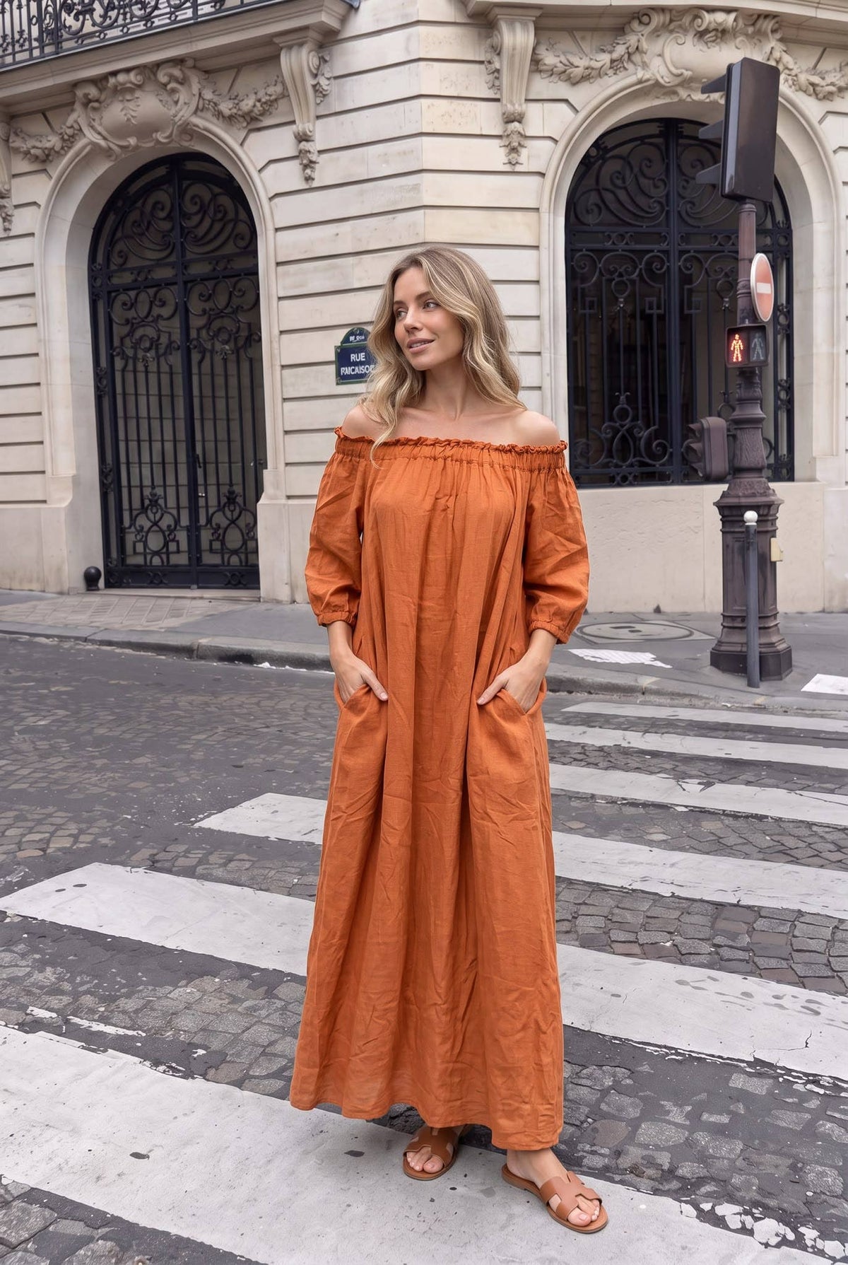Robe Coton Longue Avec Poche