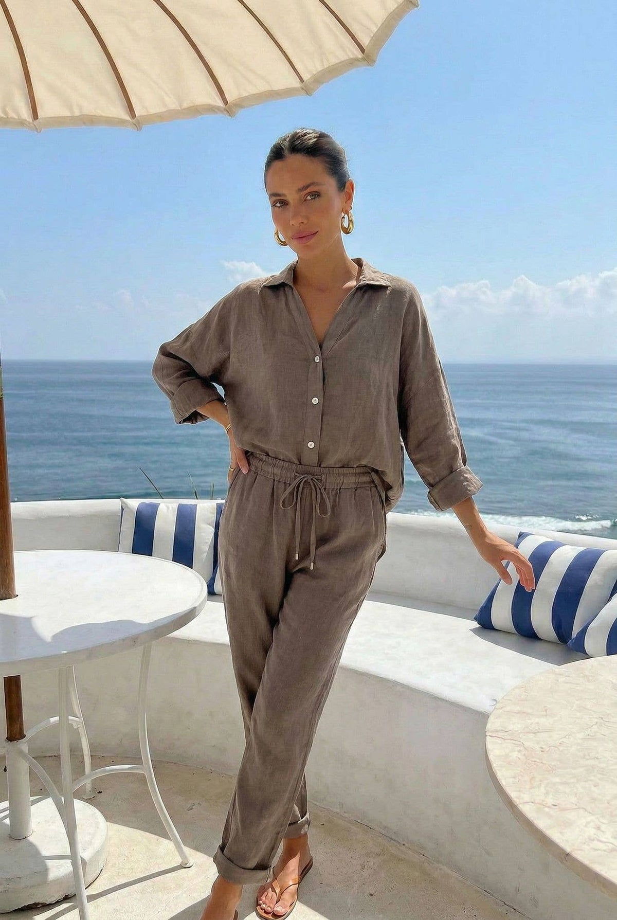 Chemise20984 Oversize En Lin