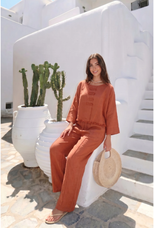 Haut Oversize Froufrou Porté Avec Le Pantalon9555 Vendu Séparément